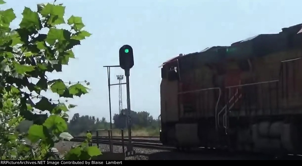 CN C744 about to knock down a signal